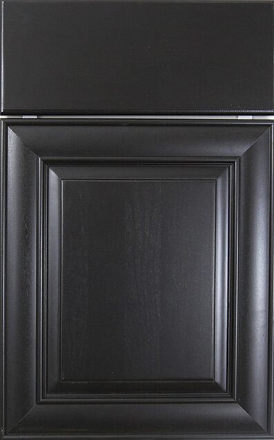 an onyx black kitchen and bath cabinet surface